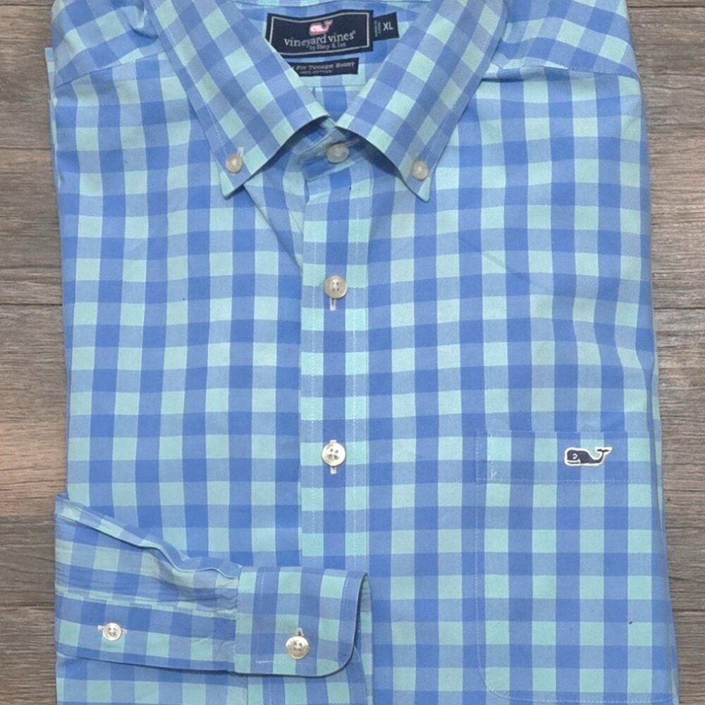 Vineyard Vines Cotton Slim Fit Long Sleeve Button Front Tucker Shirt